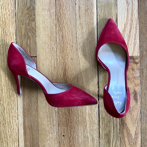 Banana Republic Alicia Heels, Red, Size 8. - Picture 2 of 10